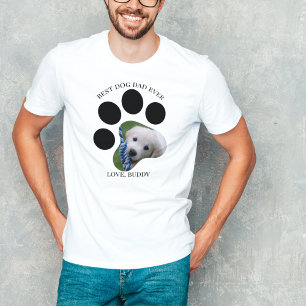 T-shirt Cadeau pour Best Dog Papa Jamais Photo Empreinte d