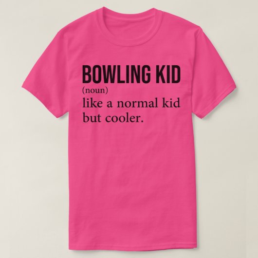 T-shirt cadeau pour enfant de bowling T (Design devant)
