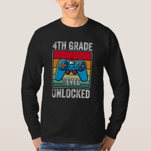 T-shirt Cadeau pour enfants : Niveau quatrième débloqué je