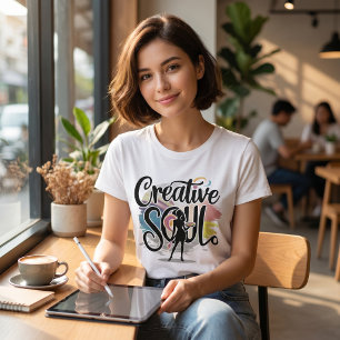 T-shirt Cadeau pour femme artistique vintage âme créative