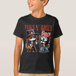 T-shirt Cadeau pour fils - Chat Rock mignon aux pattes et
