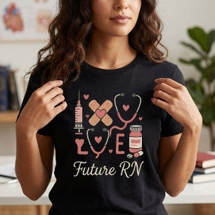 T-shirt Cadeau pour future infirmière diplômée, jolie étud