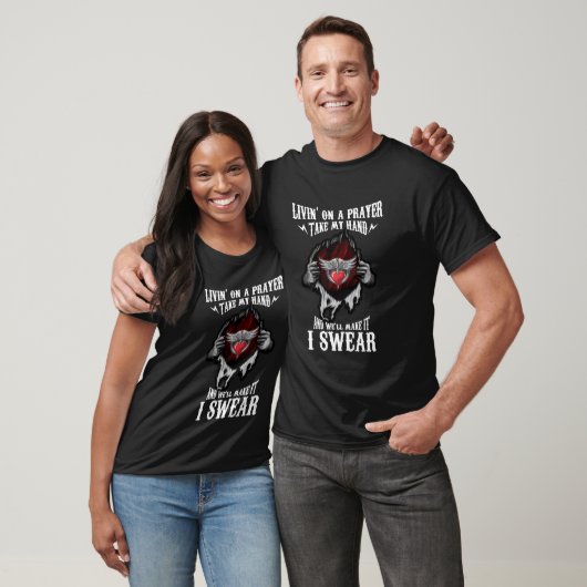 T-shirt Cadeau Pour Hommes Bon Jovi Livin Sur Une Prière23 (Unisexe)