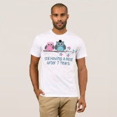 T-shirt Cadeau pour le 7e anniversaire Mariage Hoot (Devant entier)