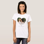 T-shirt Cadeau pour maman | Maman Black Script Custom Hear (Devant entier)
