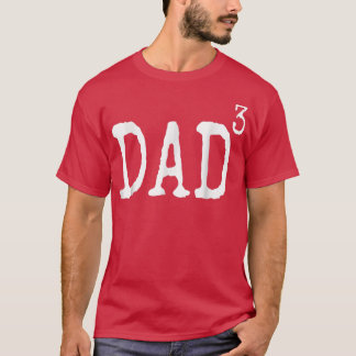 T-shirt Cadeau pour papa de 3 enfants, papa au cube, papa 