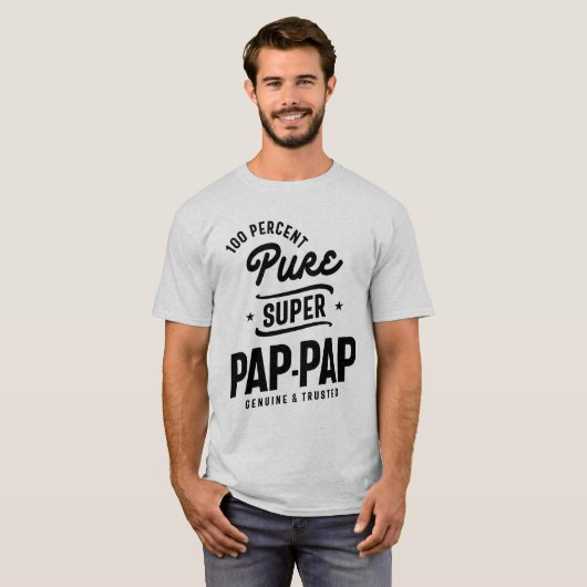 T-shirt Cadeau pour PapPap Pure Super Pap-Pap (Devant entier)