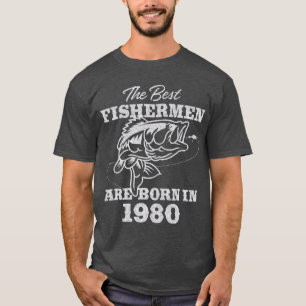 T-shirt Cadeau pour pêcheur de 41 ans 1980 41e