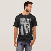T-shirt Cadeau Premium du drapeau américain de Millwright (Devant entier)