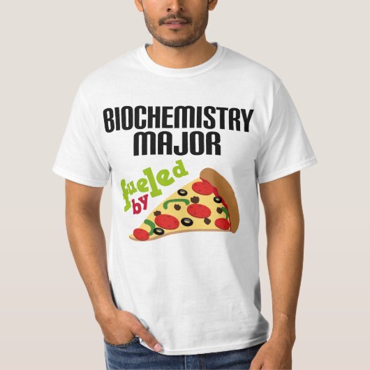 T-shirt Cadeau principal de biochimie (pizza) (Devant)