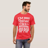T-shirt Cadeau professionnel PopPop retraite pour hommes (Devant entier)