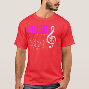 T-shirt Cadeau rétro de note de musique géniale