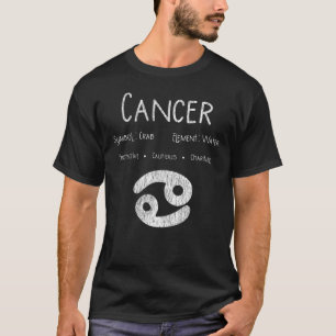 T-shirt Cadeau Rétro Signe du Zodiaque Cancer pour Amateur