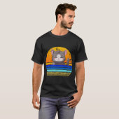 T-shirt Cadeau Rétro Sunset Chat | Chat Pour Valentines (Devant entier)