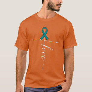 T-shirt Cadeau Ruban Sarcelle Amour Sensibilisation au Can