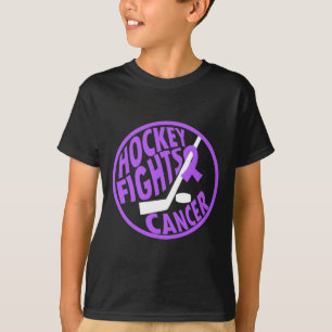 T-shirt Cadeau Ruban Violet Funny Hockey Lutte Contre Le C