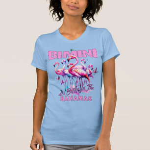 T-shirt Cadeau souvenir Bahamas : Flamant rose Bimini Baha