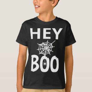 T-shirt Cadeau Spider Hey Boo Halloween Funny Spider Web