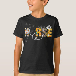 T-shirt Cadeau Spider Infirmière d'Halloween avec araign