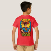 T-shirt Cadeau Super Papa - Fête des pères Superhero Comic (Dos entier)