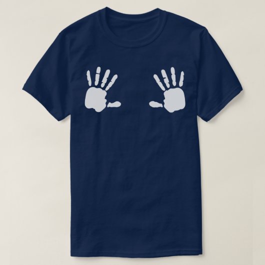 T-shirt Cadeau tactile empreinte de main (Design devant)