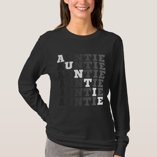 T-shirt Cadeau Tante Typographie (Devant)