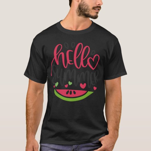 T-shirt Cadeau tendance été 80 Hello (Devant)