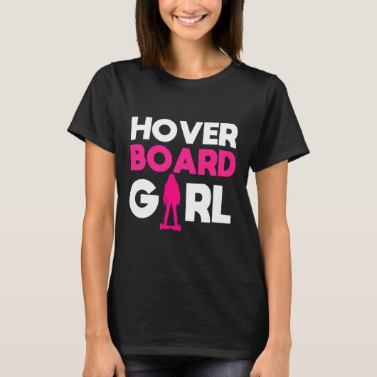 T-shirt Cadeau Thème Hoverboard Pour Filles (Devant)