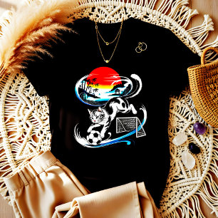 T-shirt Cadeau unique de chat de football japonais pour le