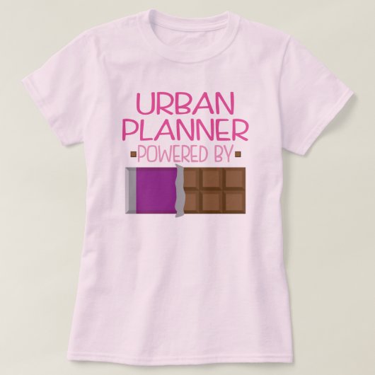 T-shirt Cadeau urbain de chocolat de planificateur pour (Design devant)