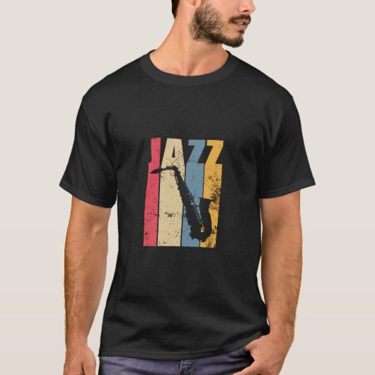 T-shirt Cadeau vintage Jazz Saxophone (Devant)