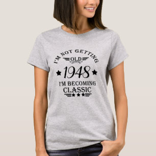 T-shirt Cadeau vintage personnalisé 75e anniversaire noir