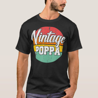 T-shirt Cadeau vintage Poppa Fête des pères grand-père