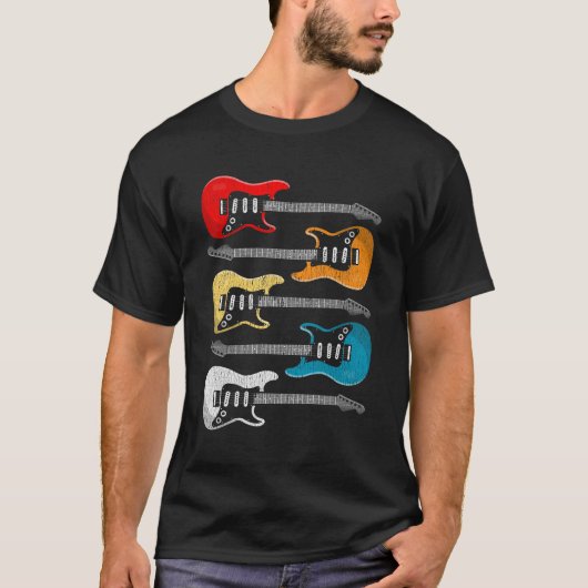 T-shirt Cadeau Vintage pour guitaristes (Devant)