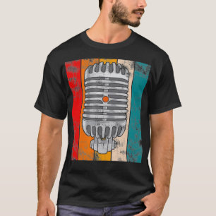 T-shirt Cadeau vintage pour microphone Karaoke