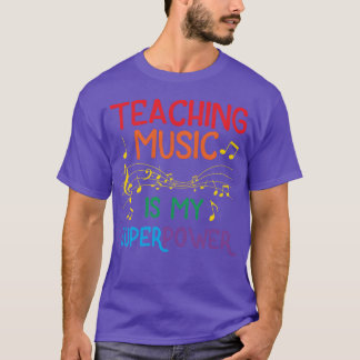 T-shirt Cadeau vintage superpuissant d'enseignement musica