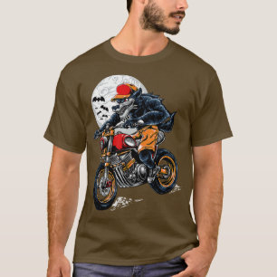 T-shirt cadeau werewolf pour les amoureux Costume moto
