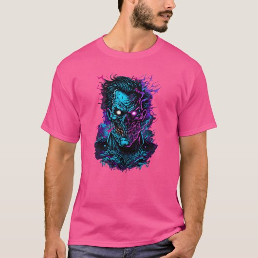 T-shirt cadeau zombie halloween vintage (Devant)