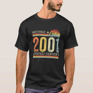 T-shirt Cadeaux 22e anniversaire Vintage 2001 Édition Limi