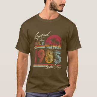 T-shirt Cadeaux 37 Ans Légende Depuis Juillet 1985 37e Ann