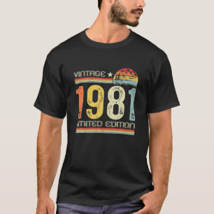 T-shirt Cadeaux 42e anniversaire Vintage 1981 Édition limi