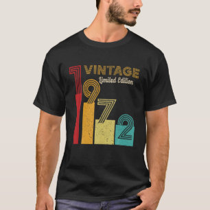 T-shirt Cadeaux 50E Anniversaire 50 Ans Vintage 1972 Birt