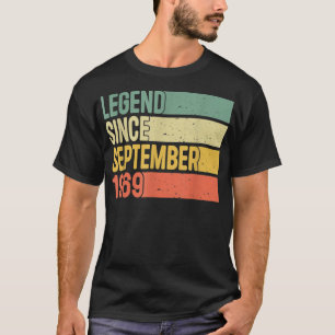 T-shirt Cadeaux 53 Ans Légende Depuis Septembre 1969 53r