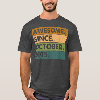 T-shirt Cadeaux 7e anniversaire Incroyable depuis octobre 