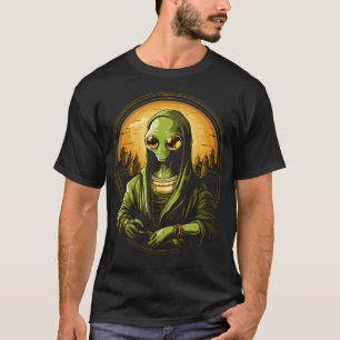 T-shirt Cadeaux Alien Ufo Mona Lisa Hommes Femmes Enfants
