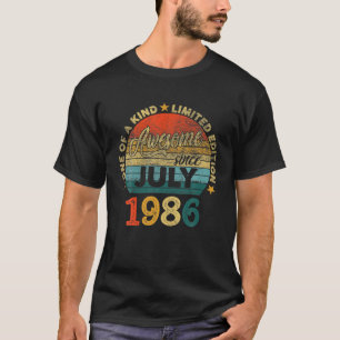 T-shirt Cadeaux Anniversaires De 35 Ans Depuis Juillet 198