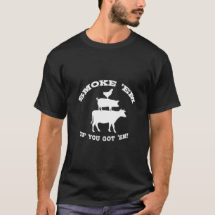T-shirt Cadeaux Barbecue Pour Hommes Viandes Fumer Barbecu