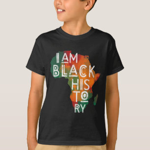T-shirt Cadeaux Black Pride I Am Black History African Ame
