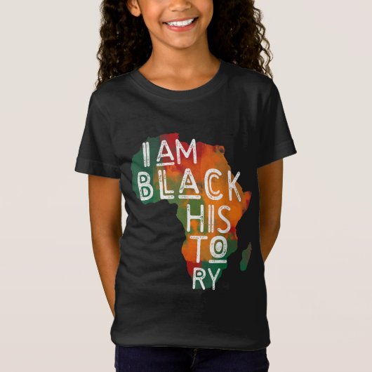 T-Shirt Cadeaux Black Pride I Am Black History African Ame (Devant)