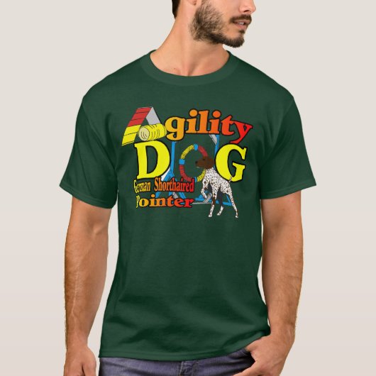 T-shirt Cadeaux d'agilité pointé allemand (Devant)